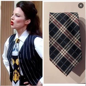 Liebert Checkered Plaid Blue Red Tie EUC